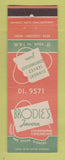 Matchbook Cover - Brodie's Tavern Cleveland OH