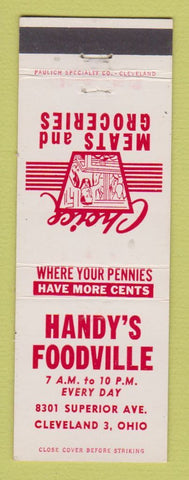 Matchbook Cover - Handy's Foodville Grocery Cleveland OH