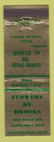Matchbook Cover - Flowers by Brooks  Cleveland OH