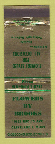 Matchbook Cover - Flowers by Brooks  Cleveland OH