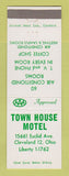 Matchbook Cover - Town House Motel  Cleveland OH
