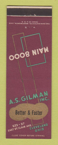 Matchbook Cover - AS Gilman Typography Printing Cleveland OH