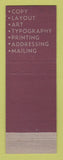 Matchbook Cover - AS Gilman Typography Printing Cleveland OH