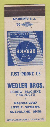 Matchbook Cover - Welder Bros Screw Machine Products Cleveland OH
