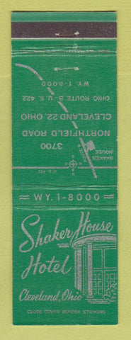 Matchbook Cover - Shaker House Hotel Cleveland OH