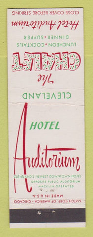 Matchbook Cover - Hotel Auditorium The Chalet Cleveland OH