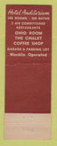 Matchbook Cover - Hotel Auditorium The Chalet Cleveland OH