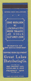 Matchbook Cover - Great Lakes Distributing Shipping Equipment Cleveland OH