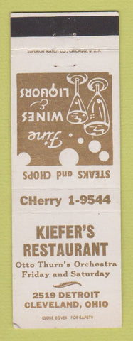 Matchbook Cover - Kiefer's Restaurant Cleveland OH