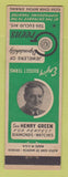 Matchbook Cover - Greens Jewelry Cleveland OH