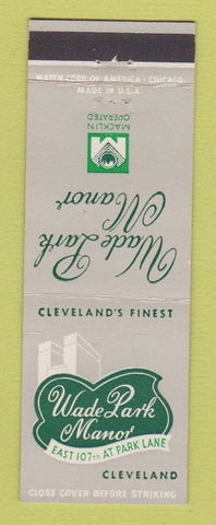 Matchbook Cover - Wade Park Manor Cleveland OH