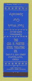Matchbook Cover - Geo Porter Steel Treating Cleveland OH