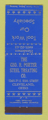 Matchbook Cover - Geo Porter Steel Treating Cleveland OH