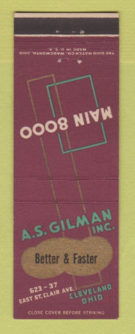 Matchbook Cover - AS Gilman Typography Printing Cleveland OH