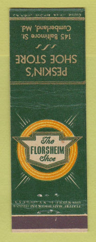 Matchbook Cover - Florsheim Shoes Peskin's Cumberland MD feature