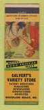Matchbook Cover - Calvert's Variety Store Woodland Beach MD