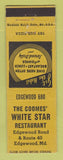 Matchbook Cover - Coomes' White Star Restaurant Edgewood MD