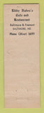 Matchbook Cover - Eddie Naden's Cafe Restaurant Baltimore MD Christmas