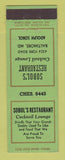 Matchbook Cover - Sobol's Restaurant Baltimore MD