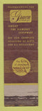 Matchbook Cover - Gruen Watches Jacobi's Jewelry Baltimore MD