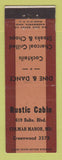 Matchbook Cover - Rustic Cabin Colmar Manor MD
