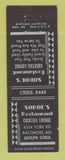 Matchbook Cover - Sobol's Restaurant Baltimore MD
