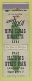 Matchbook Cover - 1952 Illinois State Fair Springfield IL WORN