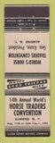 Matchbook Cover - World's Horse Traders Convention Almond NY 1941