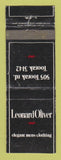 Matchbook Cover - Leonard Oliver Men's Clothes Toorak Australia WEAR