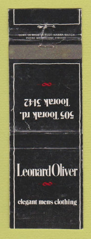 Matchbook Cover - Leonard Oliver Men's Clothes Toorak Australia WEAR