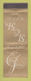 Matchbook Cover - Elbert Jackson New York City