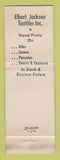 Matchbook Cover - Elbert Jackson New York City