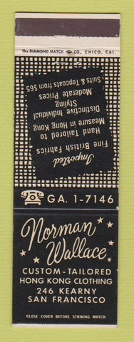 Matchbook Cover - Norman Wallace Men's Clothes San Francisco CA