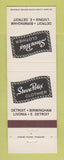 Matchbook Cover - Steve Petix Clothes Detroit Livonia Birmingham MI