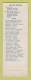 Matchbook Cover - Hilton Hotel Statler Clevelnad OH