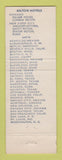 Matchbook Cover - Hilton Hotel Statler Washington DC