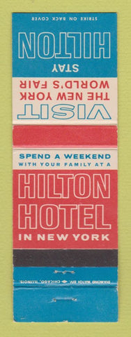 Matchbook Cover - Hilton Hotel 1964 New York City World's Fair