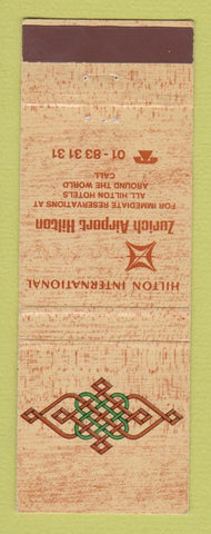 Matchbook Cover - Hilton Hotel Zurich Airport Switzerland