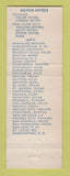 Matchbook Cover - Hilton Hotel Statler Boston MA