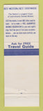 Matchbook Cover - Best Western Ponderosa Inn Williams AZ