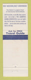 Matchbook Cover - Best Western Hapiday Motor Lodge Pearisburg VA #1