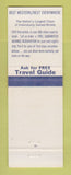 Matchbook Cover - Best Western Hapiday Motor Lodge Pearisburg VA #2