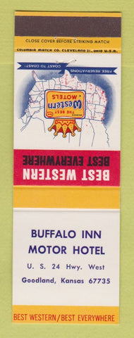 Matchbook Cover - Best Western Buffalo Inn Motor Hotel Goodland KS
