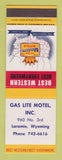 Matchbook Cover - Best Western Gas Lite Motel Laramie WY