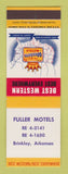 Matchbook Cover - Best Western Fuller Motels Brinkley AR