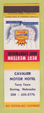 Matchbook Cover - Best Western Cavalier Motor Hotel Gering NE
