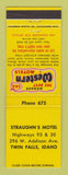 Matchbook Cover - Best Western Straughn's Motel Twin Falls ID