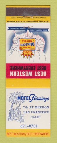 Matchbook Cover - Best Western Motel Flamingo San Francisco CA