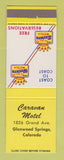 Matchbook Cover - Best Western Caravan Motel Glenwood Springs Colorado