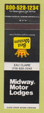 Matchbook Cover - Best Western Widway Motor Lodges Eau Claire WI